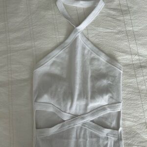 White Halter Neck Bodysuit